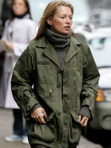 Kate Moss Veste Militaire