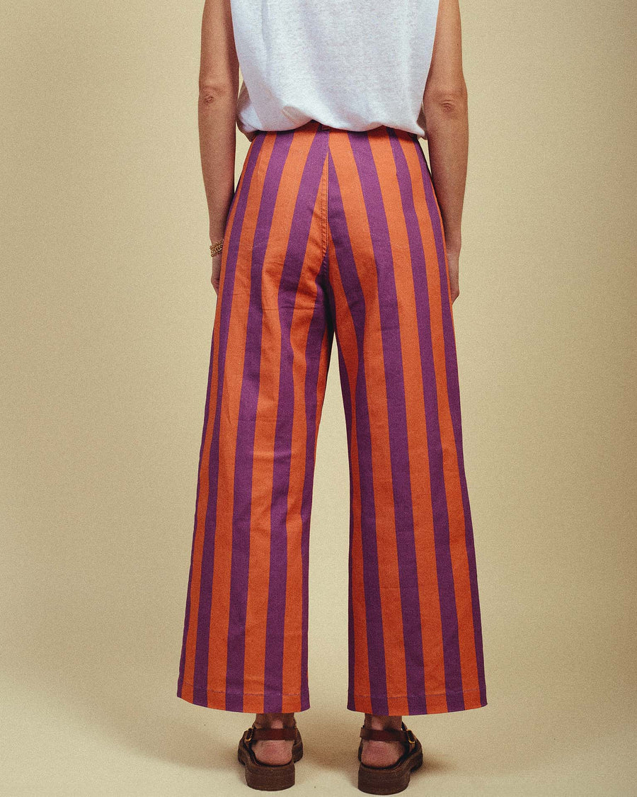 Pantalon Tommy rayé orange 4